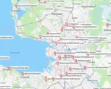 Карта больниц Санкт-Петербурга и Ленинградской области